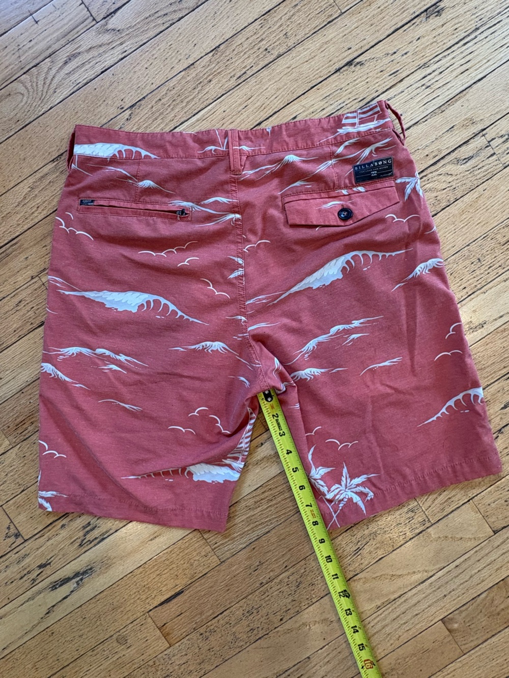 Billabong Rust Orange Palm Print Men's Shorts - Picture 2 of 12